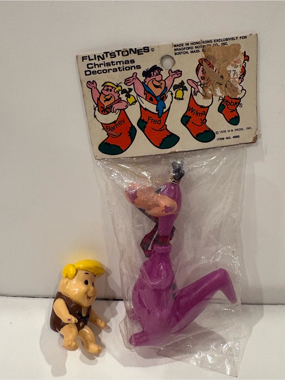 Flintstones Dino Ornament and Baby Barney Figure